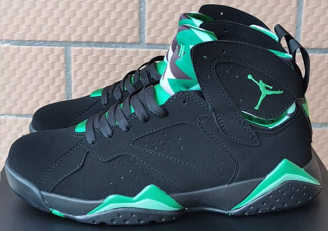 Air Jordan 7 Retro Black Green - Click Image to Close